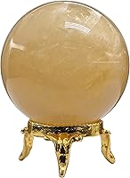 Vista 44 de Amazing Gemstone Bola de cristal de Yaxaita con soporte, bolas de meditación de esfera de cristal de 2 pulgadas para brujería y bolas decorativas