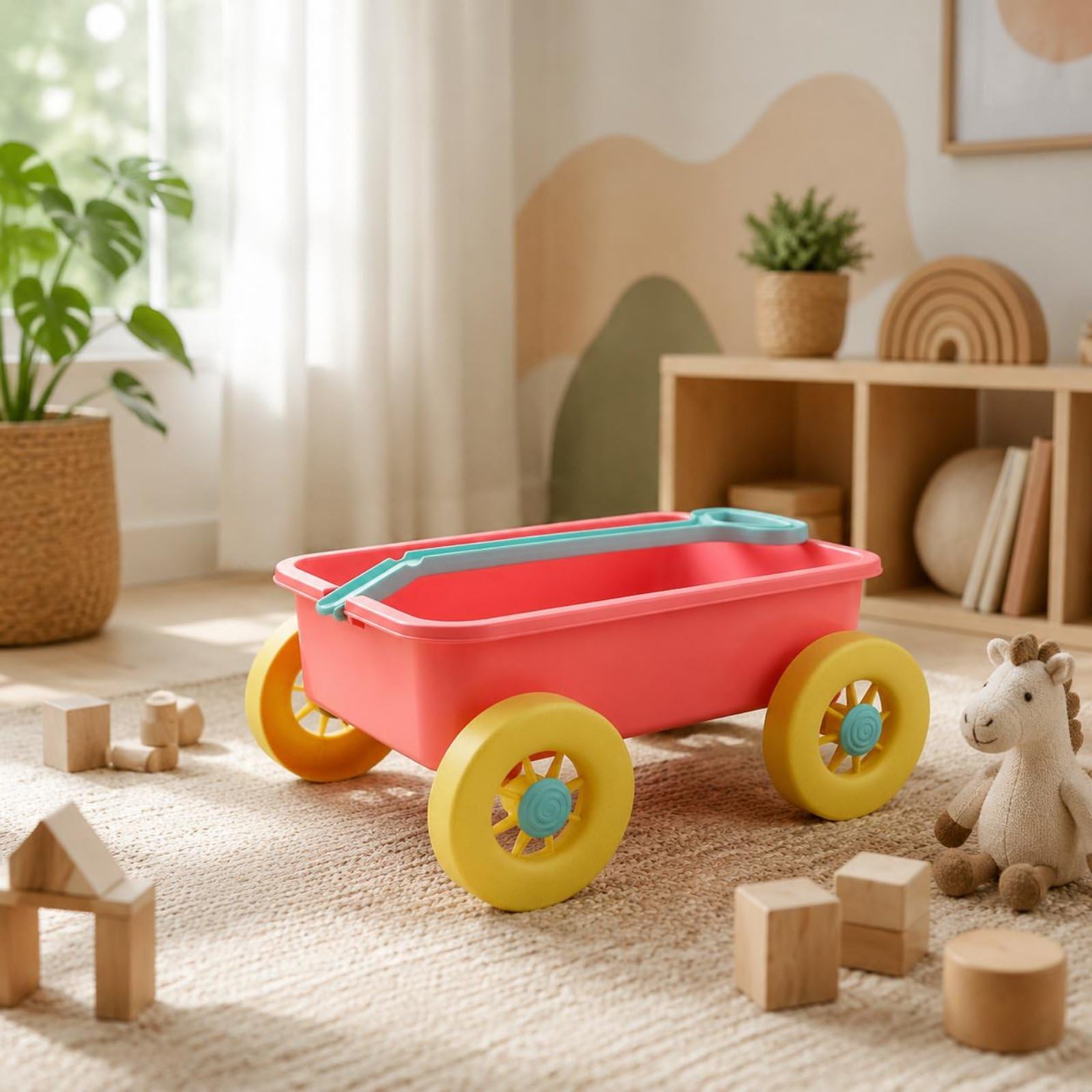 Carrello Trainabile Sabbia Leggero Carrello Sabbia Resistente Divertimento Bambini per Parco