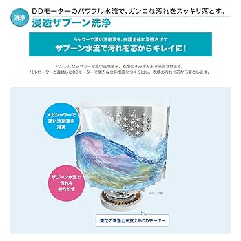 東芝 - はいからさん　東芝　DDインバーター　省エネ　節水 Amazon.co.jp: 東芝 DDインバーター洗濯機 全自動 ZABOON 8kg