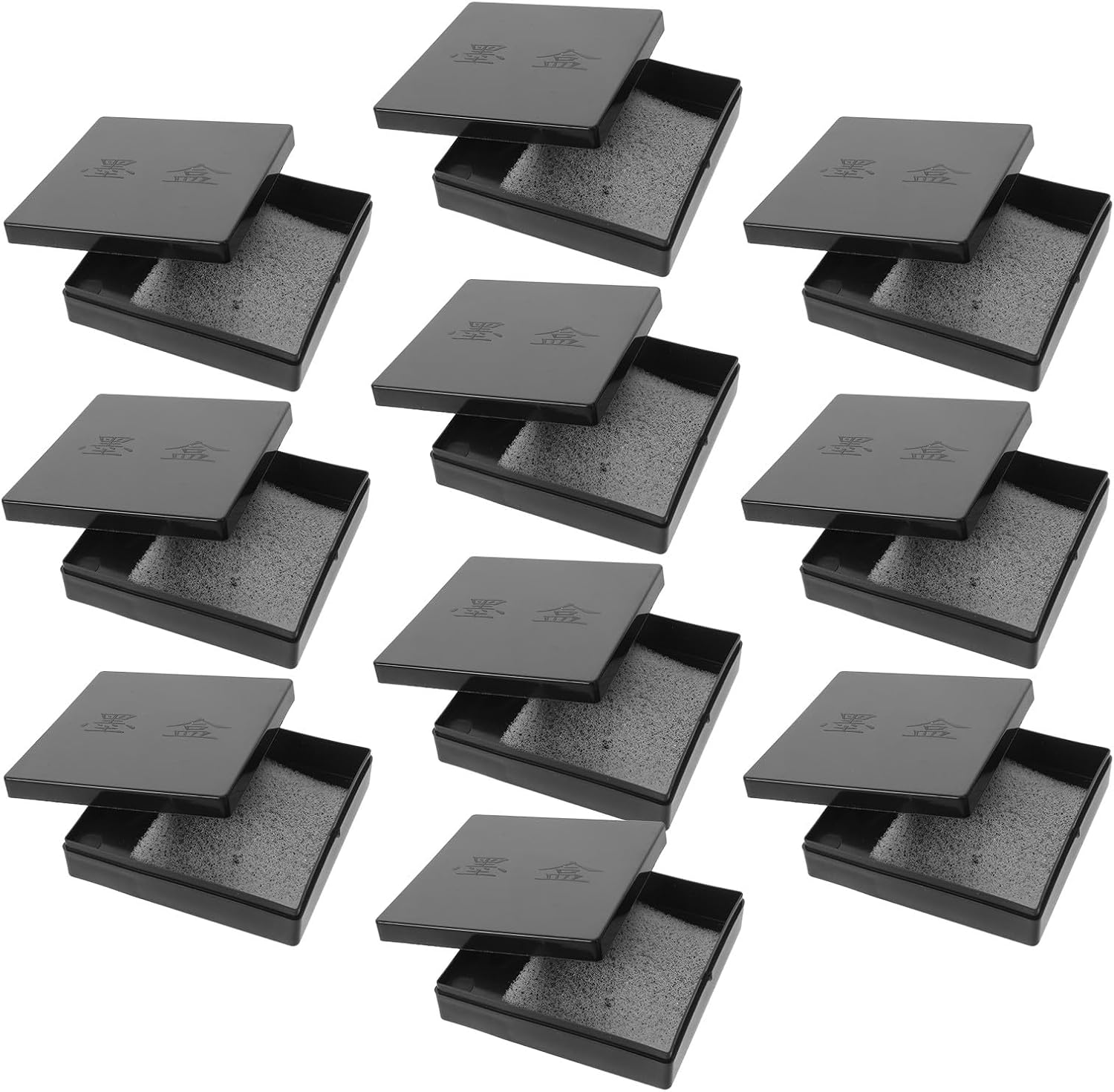 10pcs Calligraphy Ink Stone: Small Inkwell Tray for Practice, Painting, Drawing - Chinese Sumi Ink Holder for Home Art Studios 3.5 Inch
