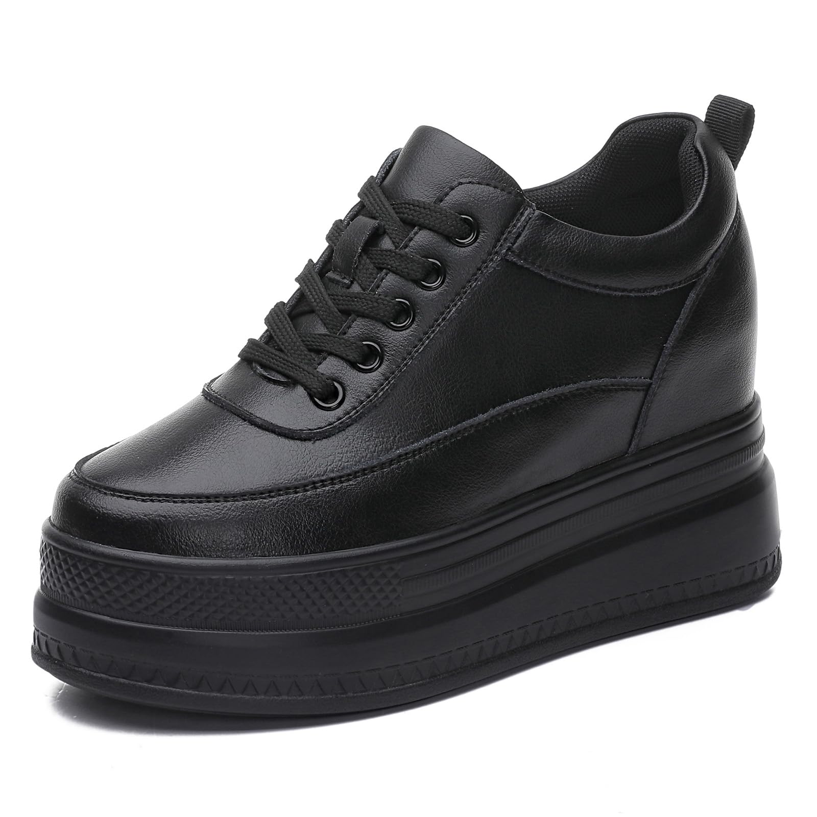 AONEGOLD Damen Sneaker mit Keilabsatz Sportschuhe Mode Plateau Freizeits Bequeme Atmungsaktiv Leichte Laufschuhe Freizeitschuhe Sneakers Mit Absatz 9cm