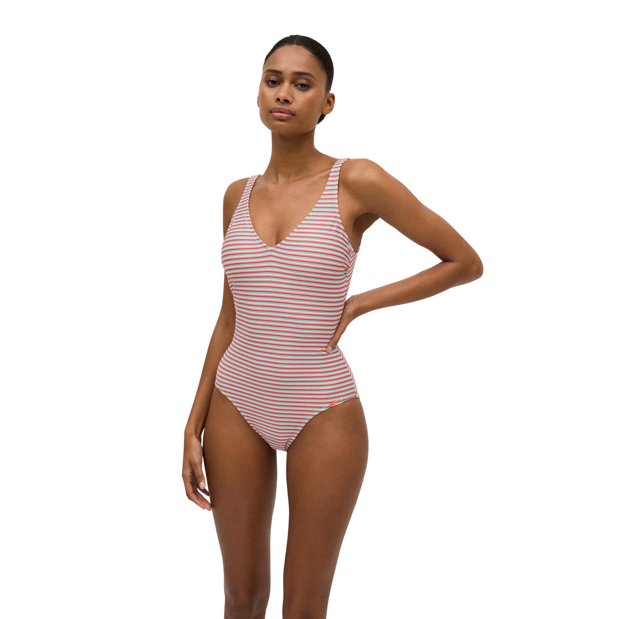 YSABEL MORA Bañador Reductor Rayas Multicolor Mujer
