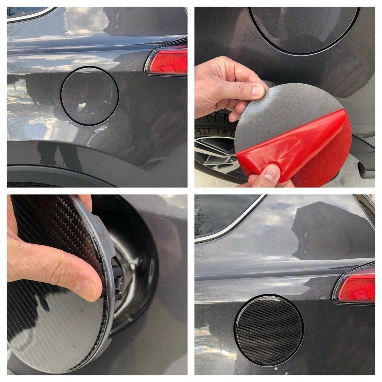 REAL CARBON FIBER Gas Cap Fuel Door Trim Overlay FOR Nissan Altima 4DR 2013 2014 2015 2016 2017 2018