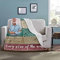 Vista 144 de Custom Memorial Blankets with Photo to Your Loved One's Memory, Memory Lane in Loving Memory Photo Blanket to Remind You of Your Beloved Ones 40x50