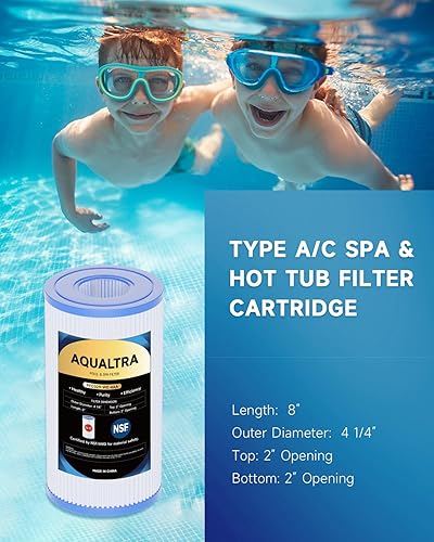 Miniatura 3 de AQUALTRA Filtros de piscina tipo A o C compatibles con 29000E59900E, filtros de piscina fáciles de instalar, filtros de piscina sobre el suelo de 8