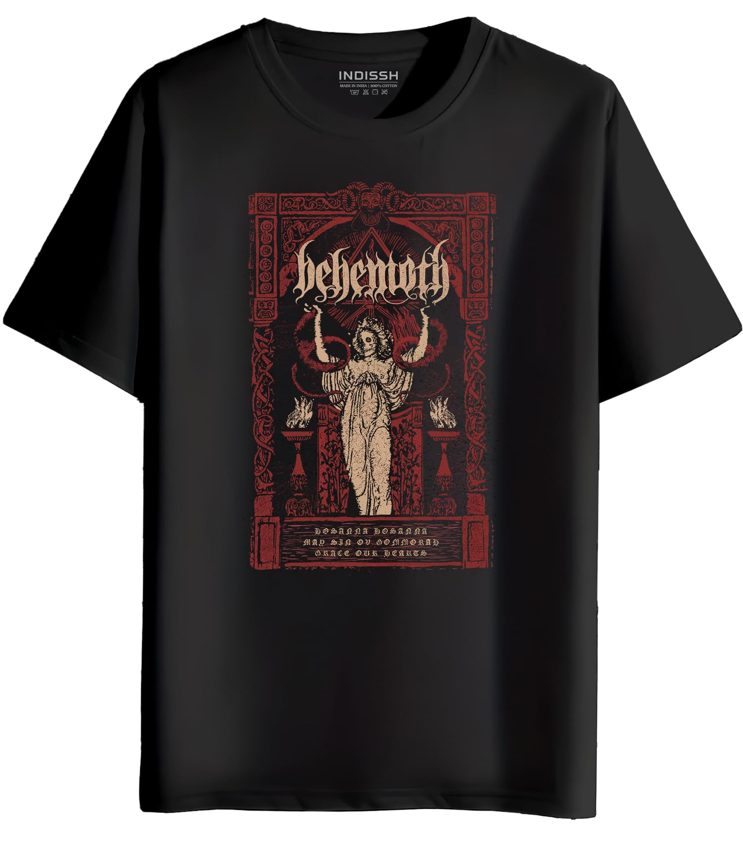 Music Band BEHE-A1 Printed Regular Half Sleeves Cotton T-Shirt