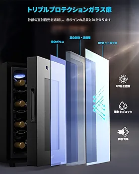 Amazon.co.jp: WIE ワインセラー 8本収納 省エネ エコ 振動抑制
