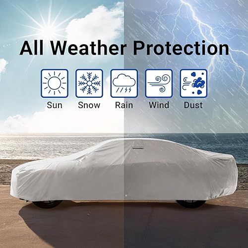 Miniatura 157 de iCarCover Funda de coche prémium para Cadillac Fleetwood 1954-1988, resistente, impermeable, para todo tipo de clima, ajuste personalizado