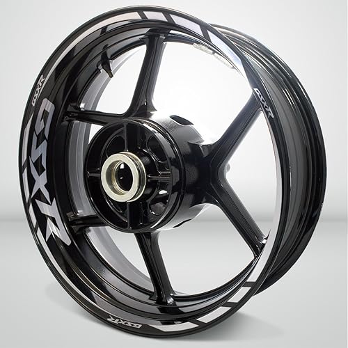 Miniatura 10 de Adhesivo para llanta de motocicleta azul brillante compatible con Suzuki GSX R