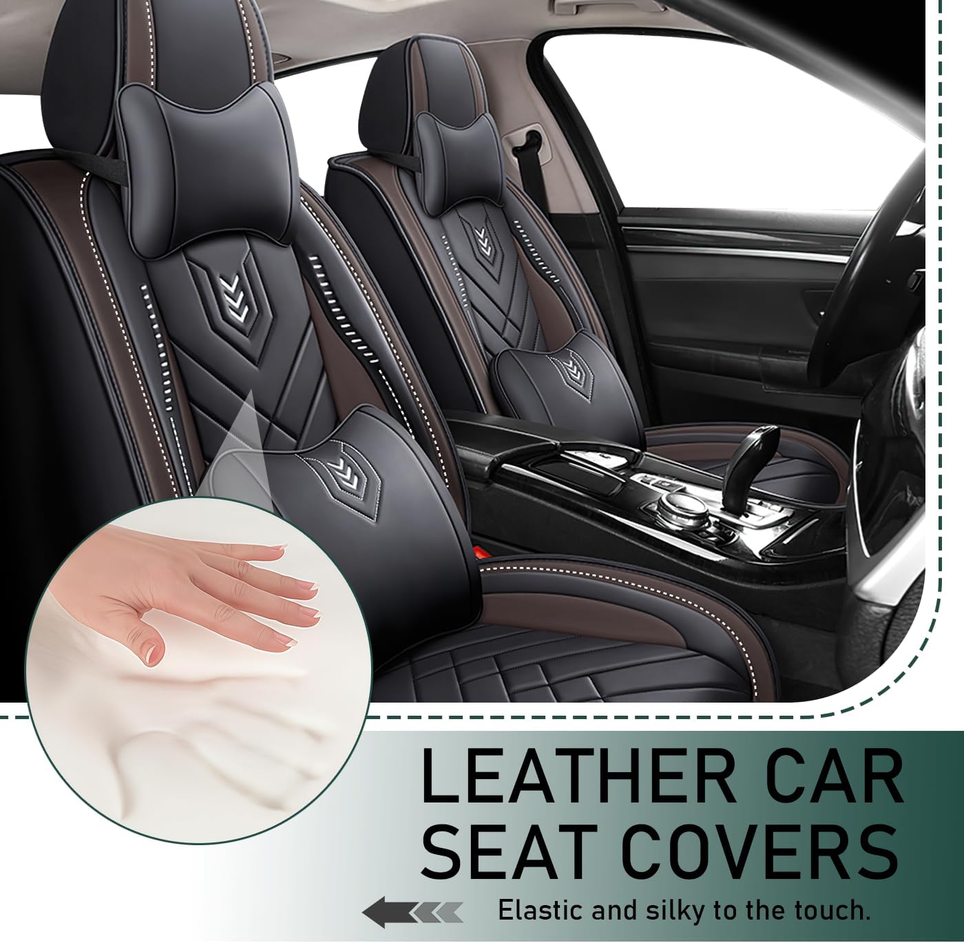 Seat Covers for Lexus RX350 2007-2025 | Pet Seat Covers | Car Seat Protector Waterproof(Full Set with Pillow, Black Coffee)