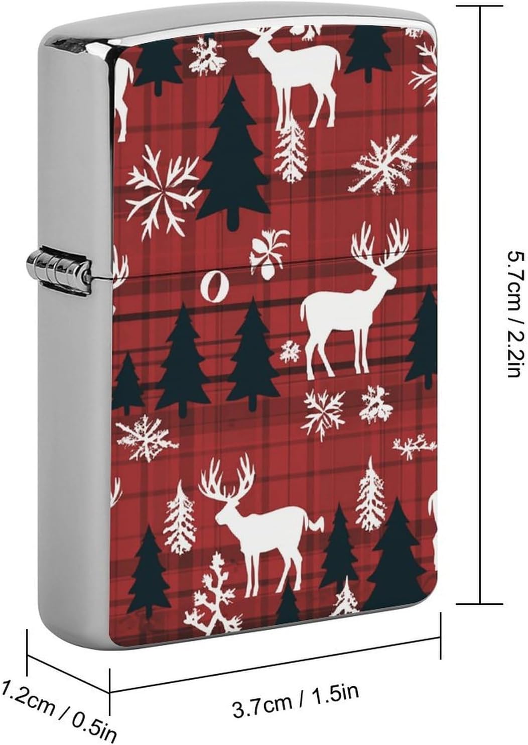 Metal Lighter Case Protective Cover, Christmas Deer image 2