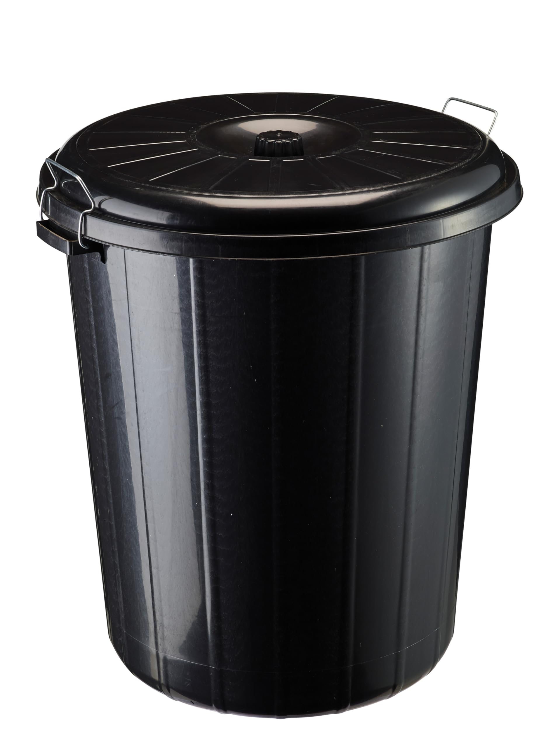 ROSSIGNOL Poubelle de rue avec couvercle. Capacité 85L, Système de verrouillage, Poubelle grande contenance, Idéal pour les déchets extérieurs RONDO