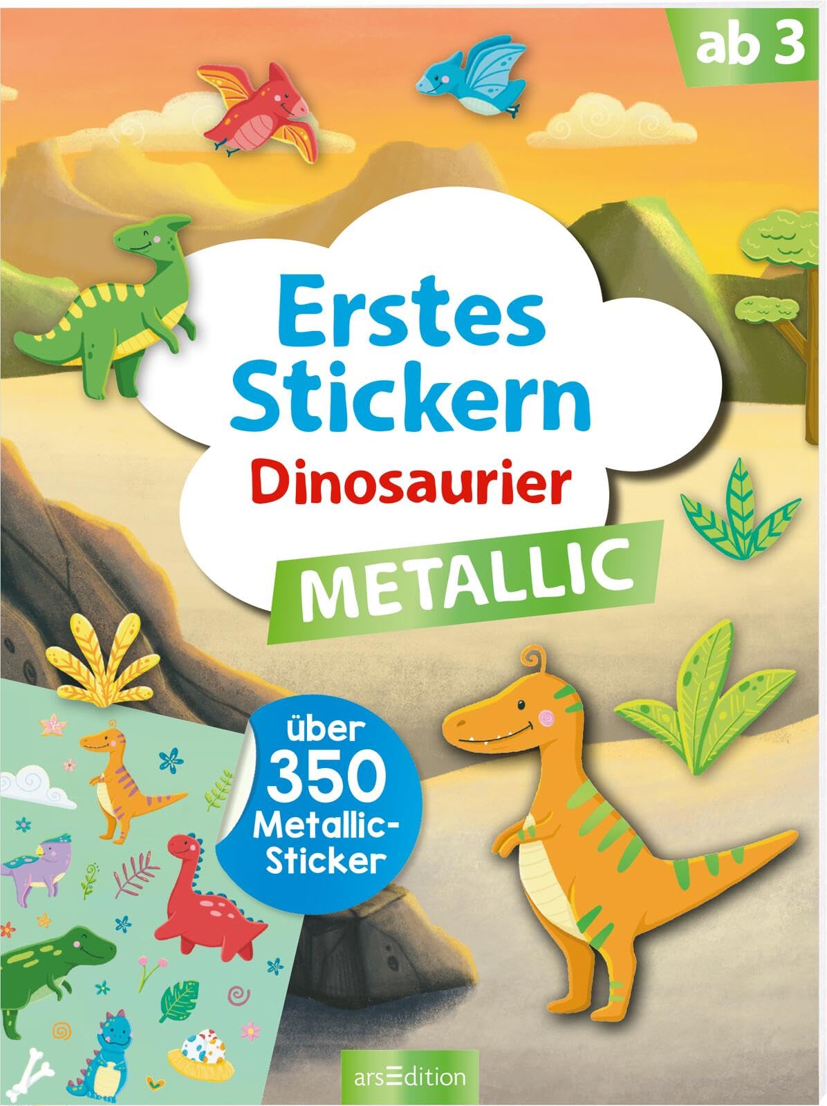 Erstes Stickern Metallic - Dinosaurier: Über 350 Metallic-Sticker