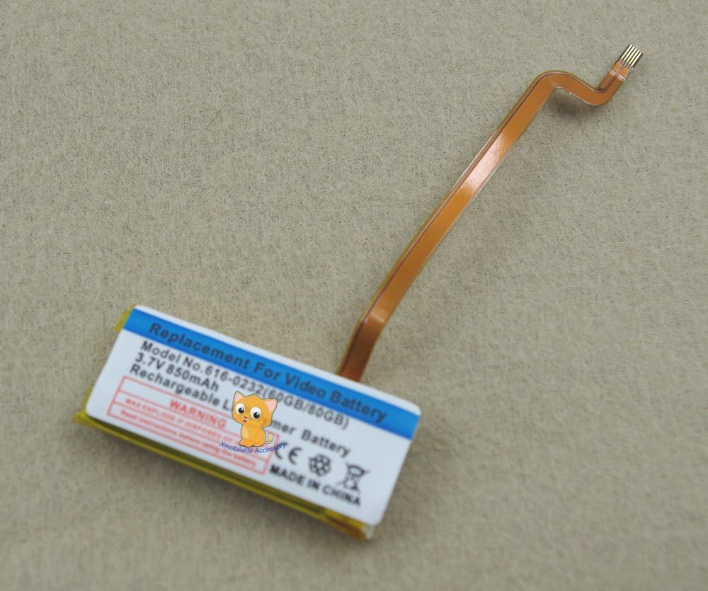 Capacity 850mah Battery Repair Replacement for iPod 5th Gen Video 60gb 80gb and 6th Gen Classic Thick Version 160gb