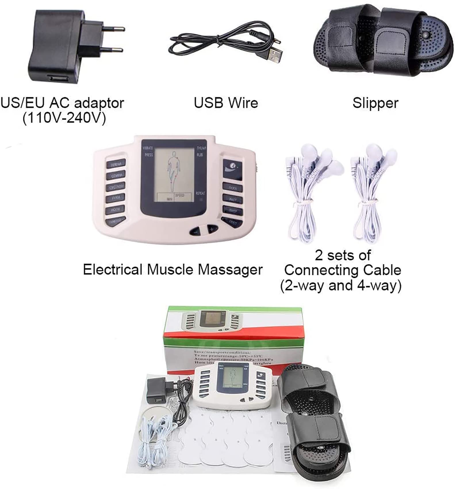 Electro - Máquina para aliviar el dolor, portátil, masajeador electrónico inteligente de pulso para rigidez muscular mayor. Promueve la circulación sanguínea, alivia el dolor, el dolor crónico y el
