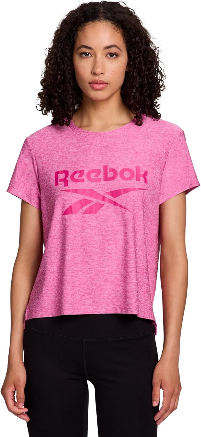 Reebok Women's Glow Short Sleeve Crop Top T-Shirt