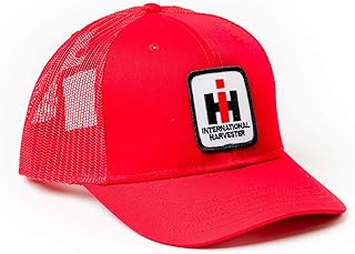 International Harvester IH Logo Hat, red mesh