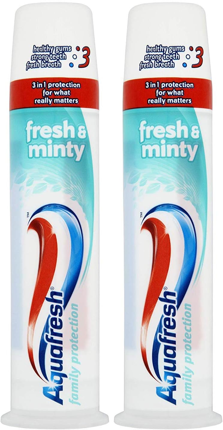 Aquafresh Kids Fluoride Toothpaste Bubble Mint Pump 4.6