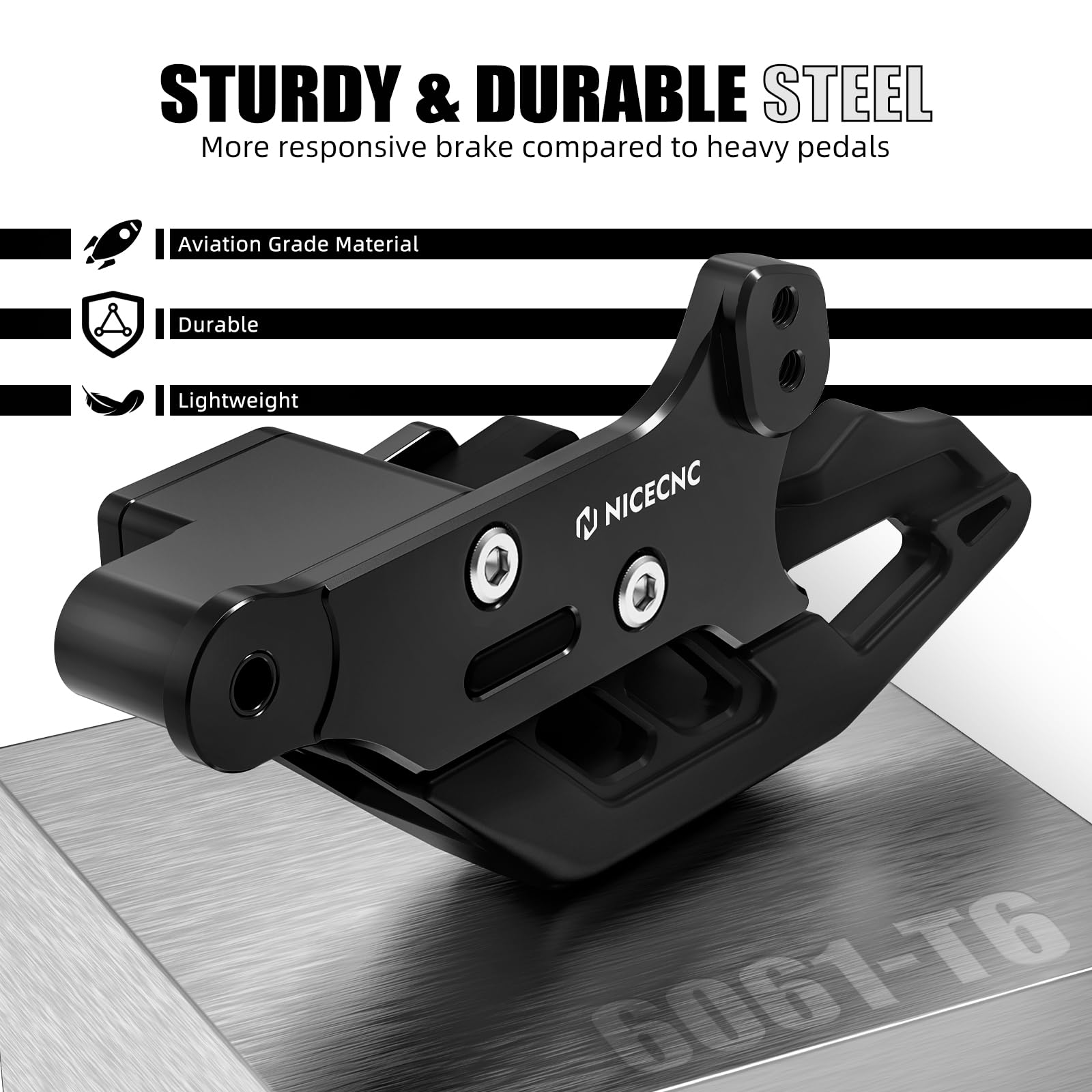 NICECNC Guía de Cadena de Motocicleta Compatible with 690 Enduro R/SMC R, Ver Accesorios, Color Negro