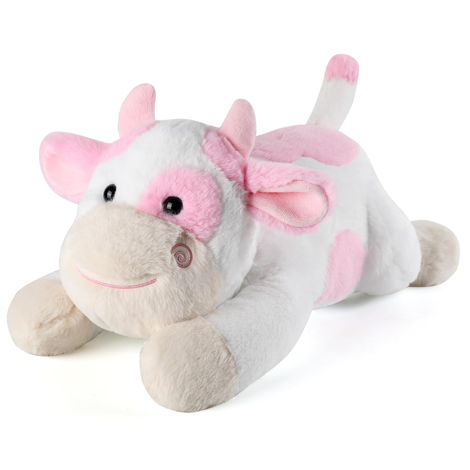 gnomantic Cow Weighted Stuffed Animals, Plush Pillow for Kids