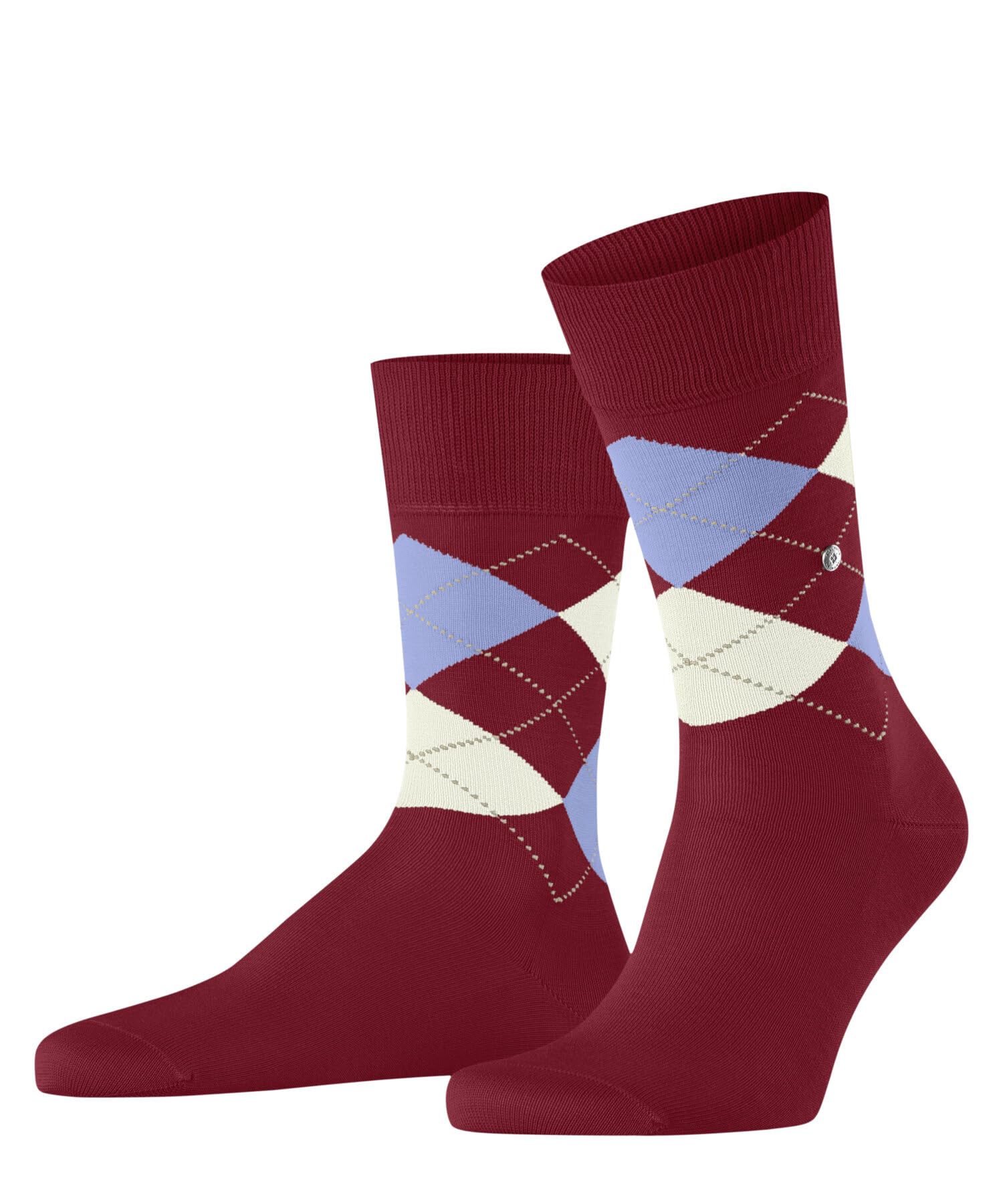 Burlington Men's Manchester M So Cotton Patterned Socks 1 Pair, Orange Tropicana 8049, 6.5-11