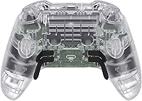 Vista 7 de eXtremeRate Full Set Shell Buttons for Xbox One Elite Series 2 Controller, Clear Replacement Faceplate Back Plate Bottom Shell Case with Buttons for