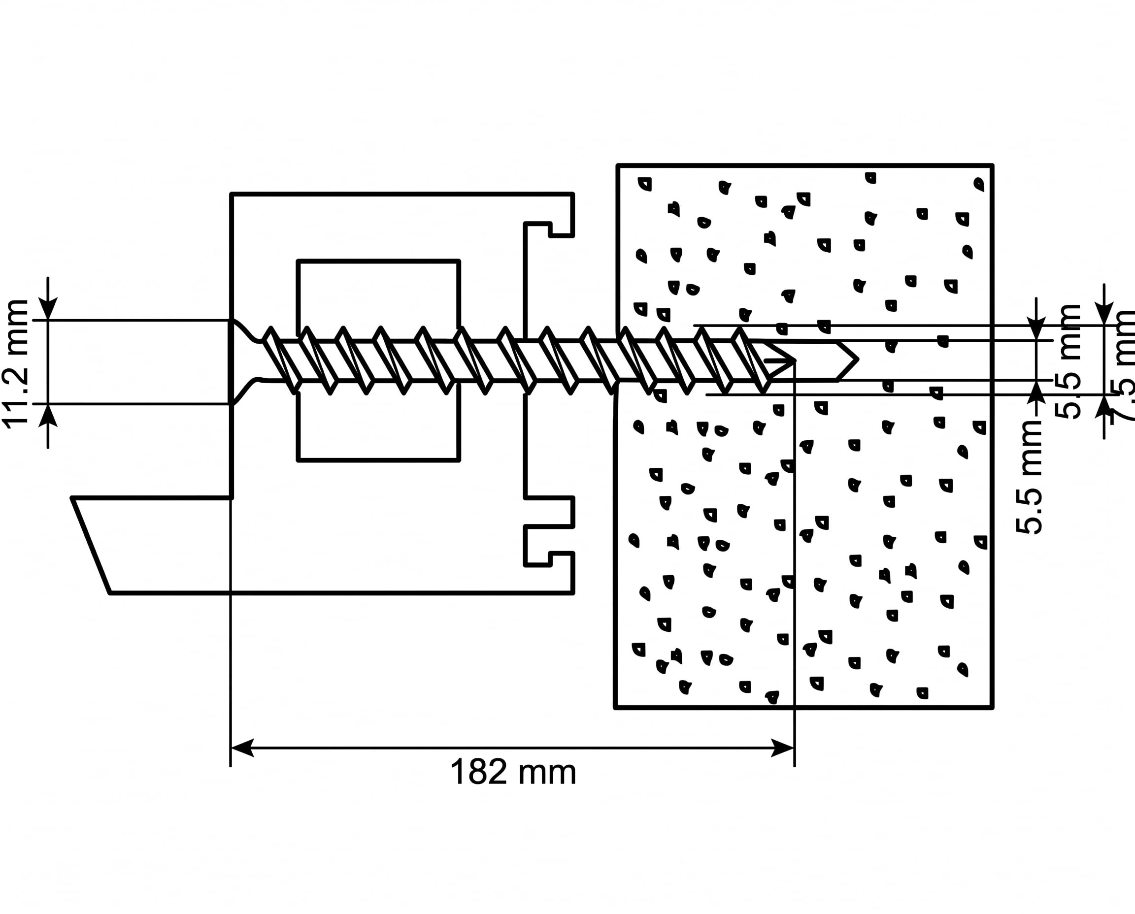 Rahmenschrauben Stahl verzinkt 7,5 x 182 mm, 100 Stück, Flachkopf TX30, Vollgewinde, dübellose Fenster- und Türrahmenmontage