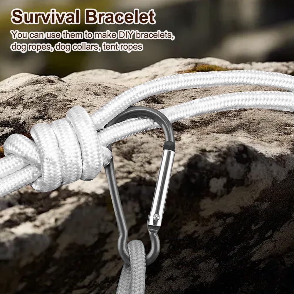 FARYODI Paracord 550 cuerda de 4 mm, juego de cuerda de paracord con 3 metros de 7 núcleos, cuerda de nailon, cuerda multiusos para manualidades, pulsera, correa de perro, collar, camping