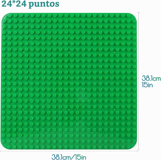 Foto 7 de 7 de Guihumz 2 Piezas Placa Base de Bloque Clásica Grande 38 x 38 cm Compatible con Todas Las Grandes Marcas…