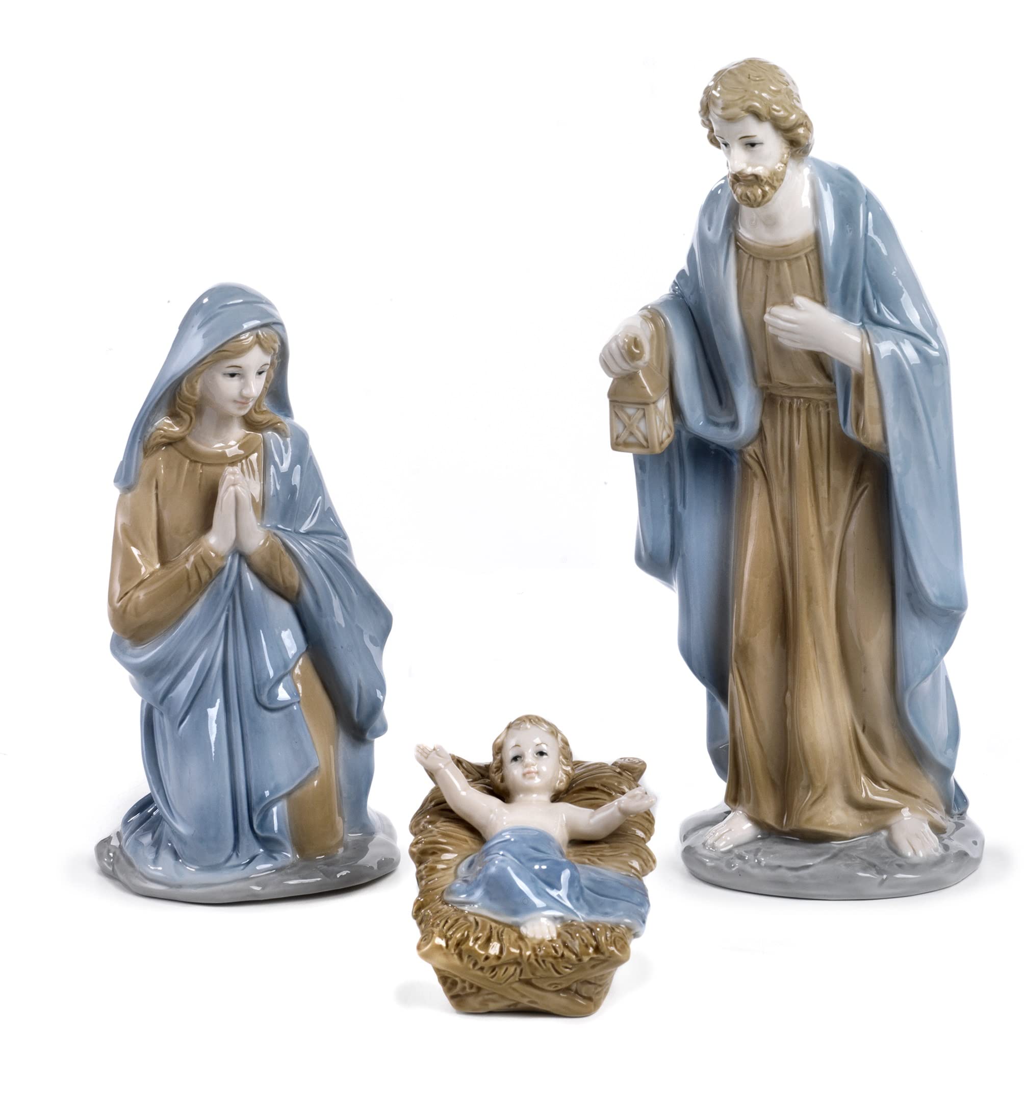 Paben Artículos religiosos Set Belén Grupo Natividad 3 sujetos 27,7 cm de porcelana