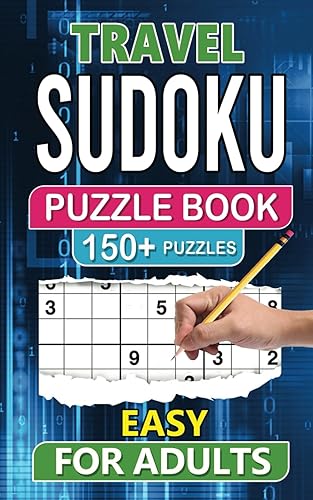 Travel Sudoku Puzzle Book Easy For Adults, 150+ Puzzles with Rules and Solutions, 5 x 8 Inches