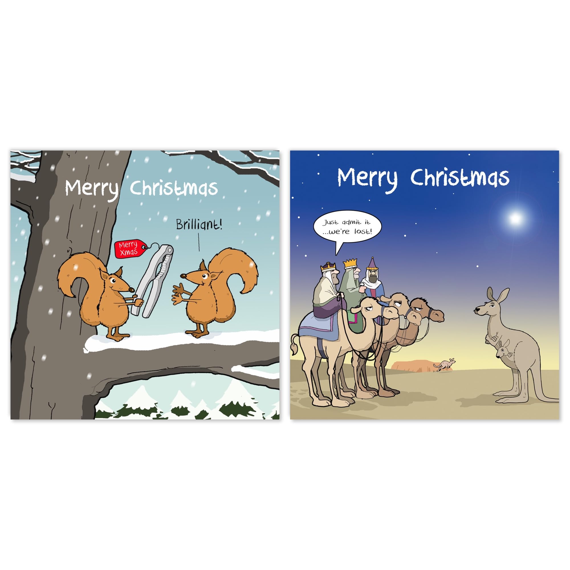 Twizler Funny Christmas Cards Pack of 6-6 Different Funny Designs - 6 Pack of Humour Merry Christmas Cards - Funny Xmas Cards Multipack - Image 2