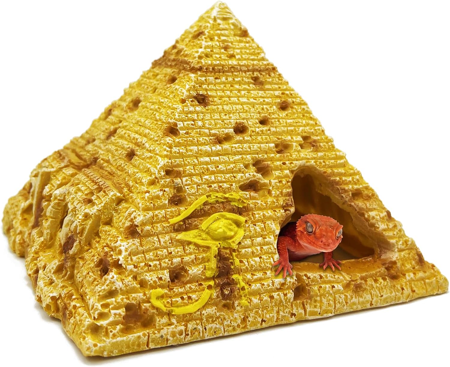 Pyramid Leopard Gecko Reptile Hide Geckos Bearded Dragon Egyptian Caves ​Shelter Egypt Décor Lizard Crested Hideout Tank Accessories Spider Decoration Amphibian Habitat