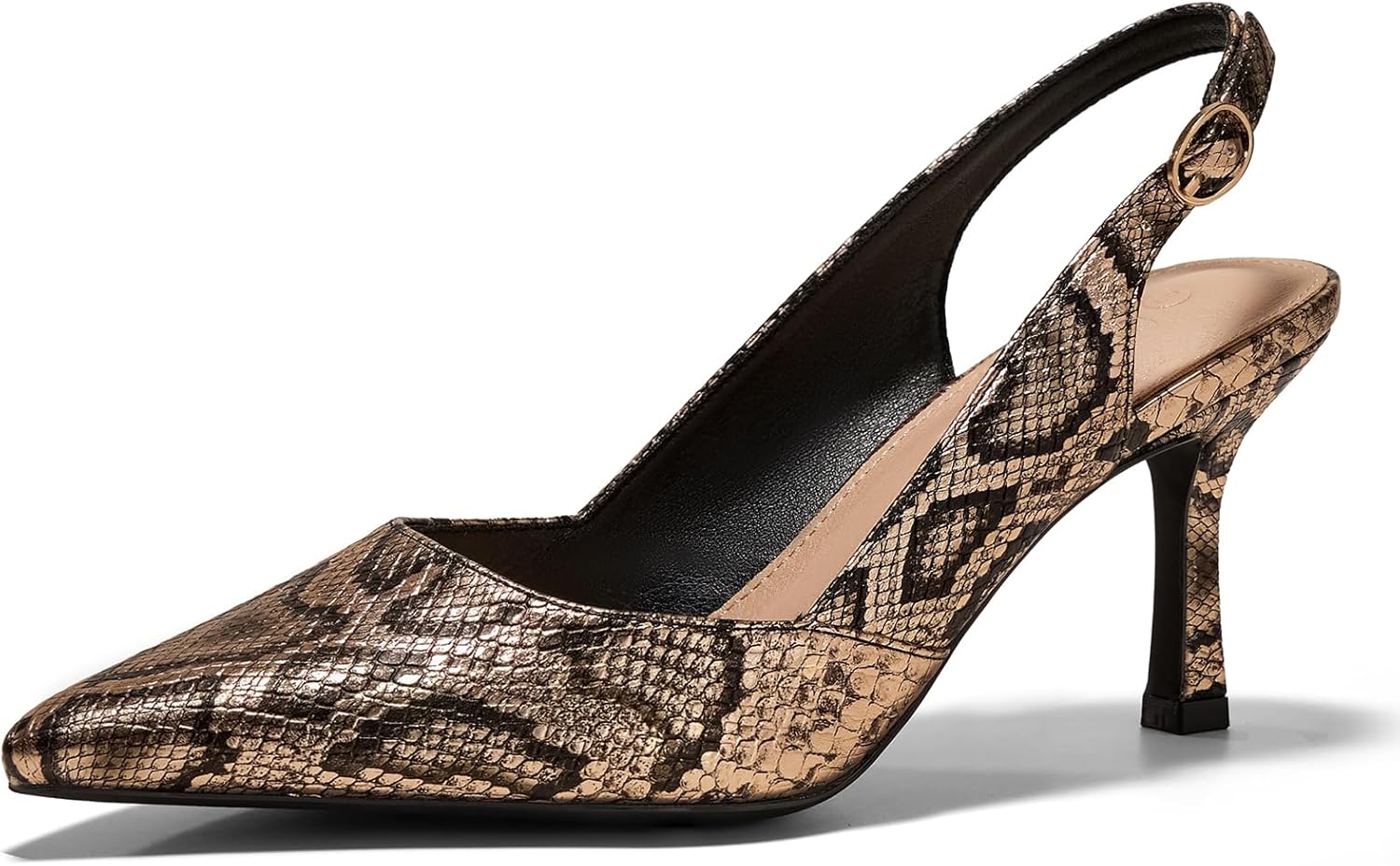 Women's Slingback Kitten Heels Closed Pointed Toe Pumps Wedding Party Dress Shoes