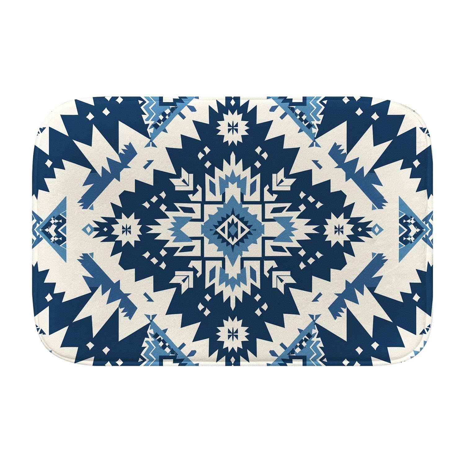 Tapis de bain bohème en mousse pour une salle de bain moderne chic et sécurisée