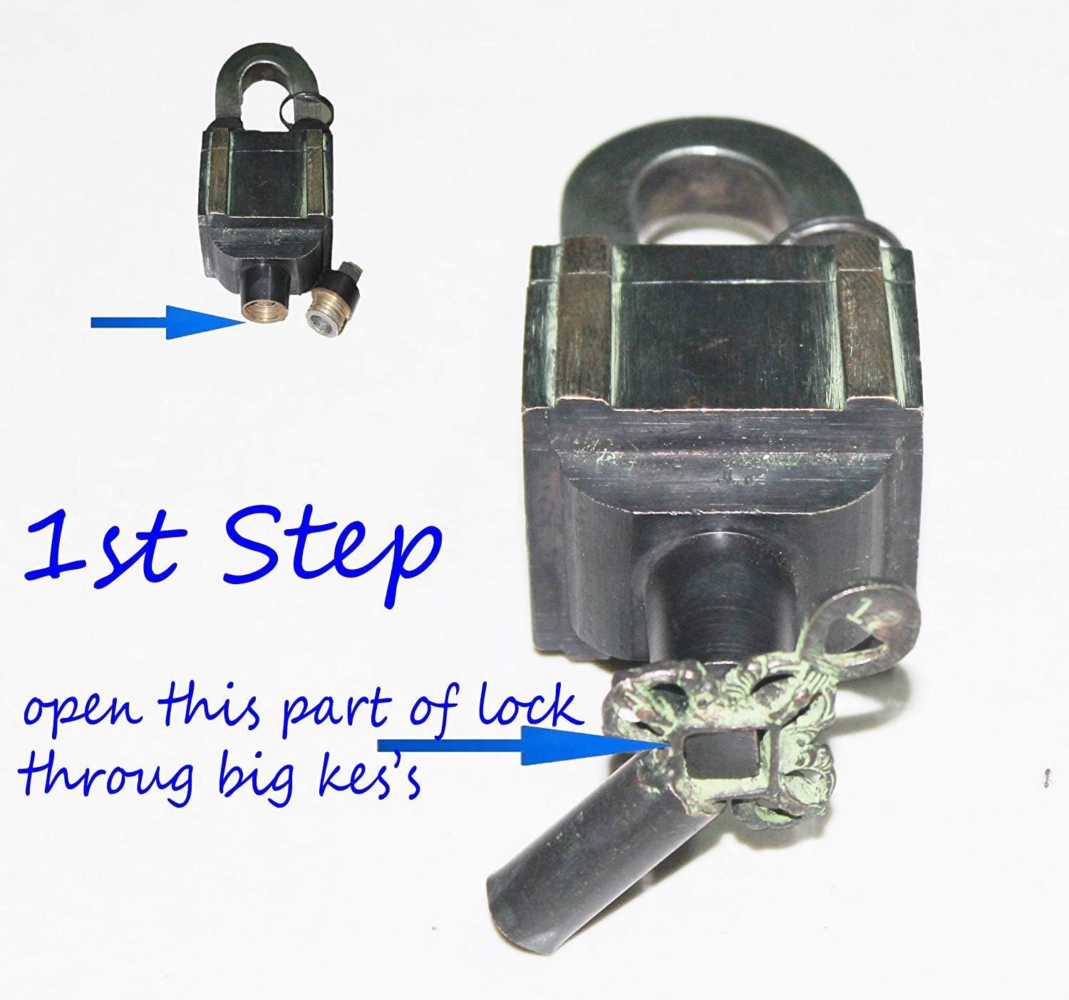 Featured Product Brass 6 Key Square Trick Puzzle Padlock - Black Finish (3 Keys x 2)