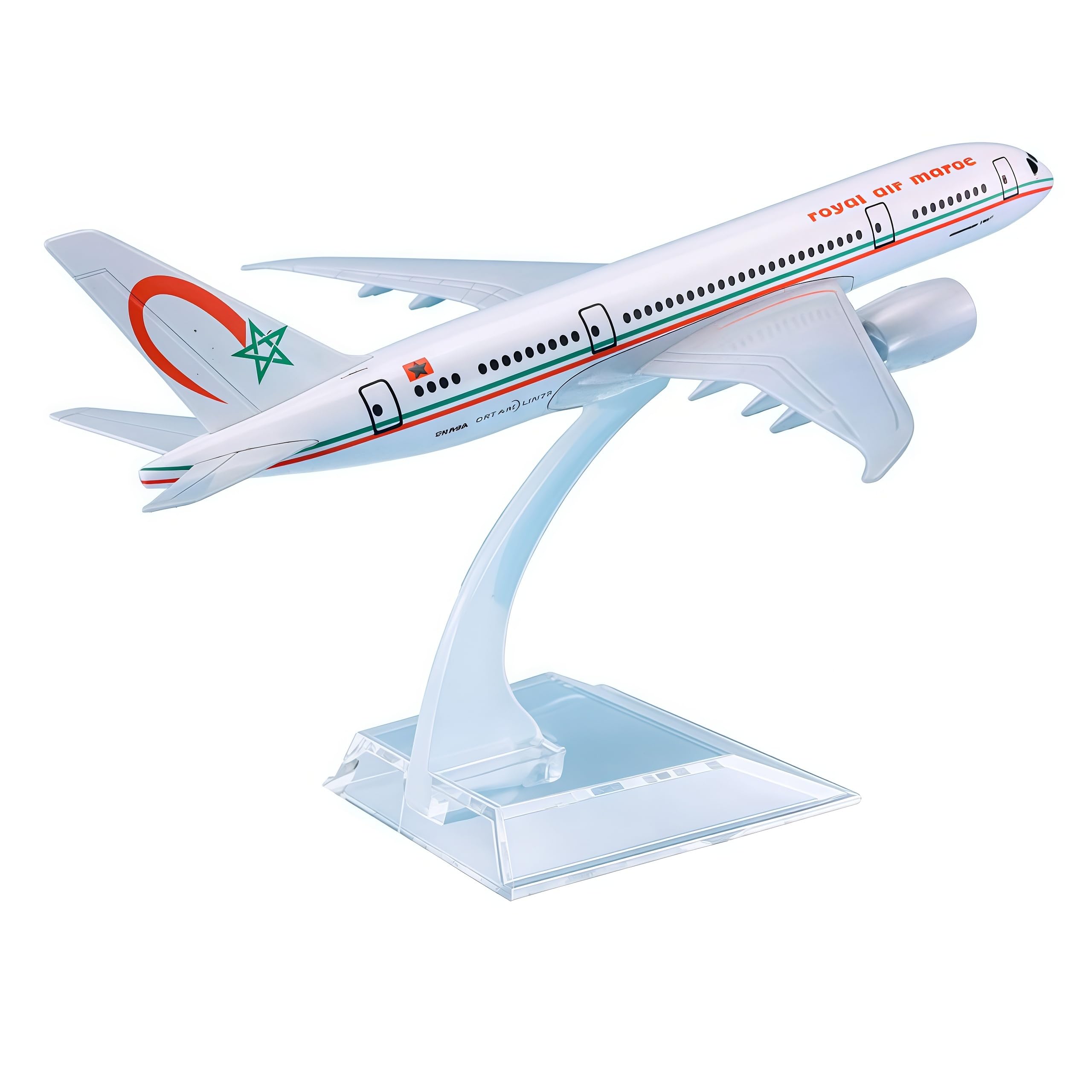 LGSRSNXHTX Royal Air Maroc B787 Airplane Model Moroccan Tadelakt Livery Metal Alloy 1:400 Scale Display Collectible Gift Ornament