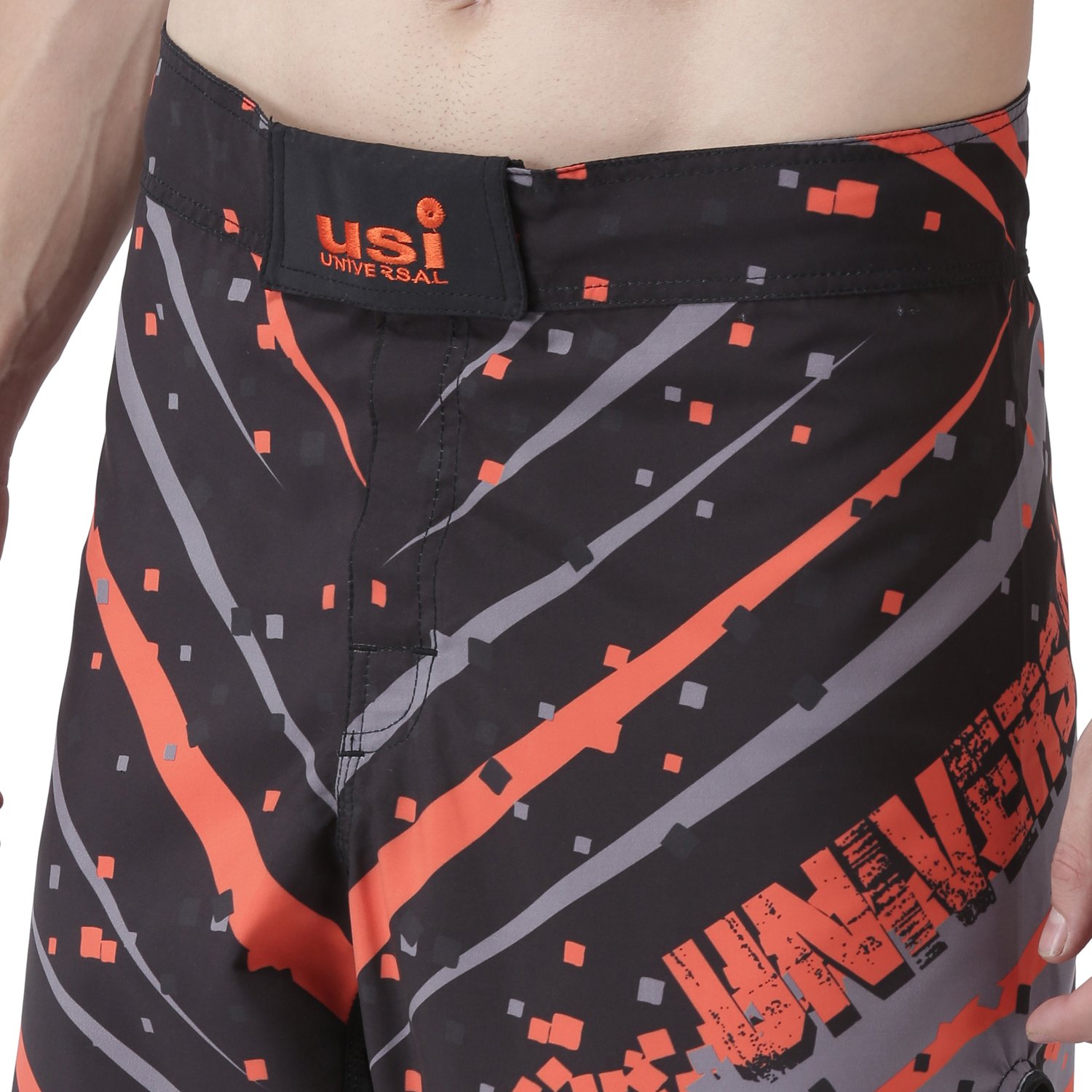 USI Universal Shorts for Men, 411VM Digit TUFLITE MMA Shorts for Training & Kickboxing, Tuff Stretch Fighting for Martial Arts, Cage Fight, Muay Thai, Boxing (L, Orange) 3