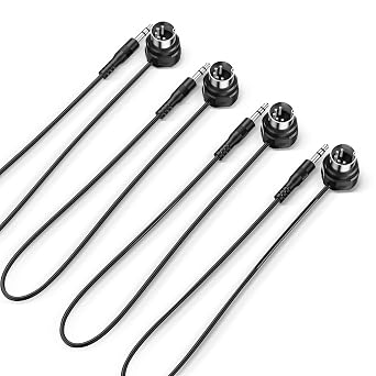 CME TRS MIDI Cable 4-Pack - Straight TRS Type A 3.5mm - 1/8 to Angled 5-pin DIN, 1FT / 30CM - Perfect for Compact Spaces and patching
