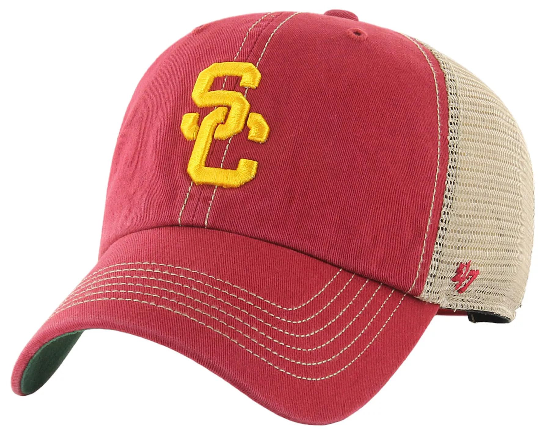 47 NCAA Trawler Primary Logo Team Color Mesh Trucker Clean Up Adjustable Hat, Adult One Size Fits All