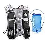 AONIJIE Hydration Vest Pack Backpack 5L Marathoner Running Race Hydration (Black and 1.5L Water Bladder)