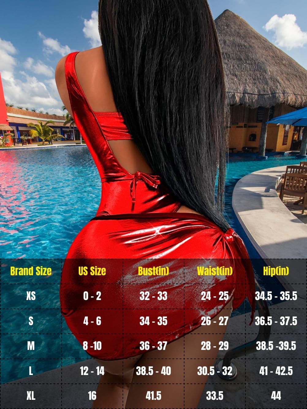 Kaei&Shi Metallic Swimsuit,Cut Out Keyhole Backless Sexy Thong Bodysuit,Rave Outfit for Women Festival Concert Outfits - Image 7