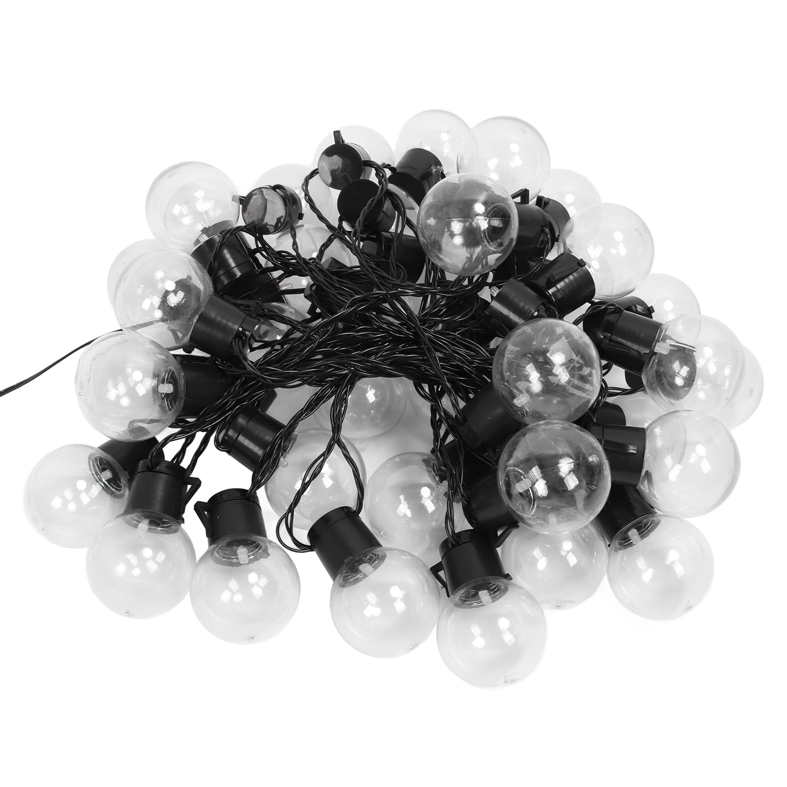 Domary 40 Luci Solari a Stringa LED Lampadine G50 Illuminazione da Esterno per Patio da 32,8 Piedi con Batteria 500 mAh Ricarica USB per la Decorazione del Giardino nel Cortile