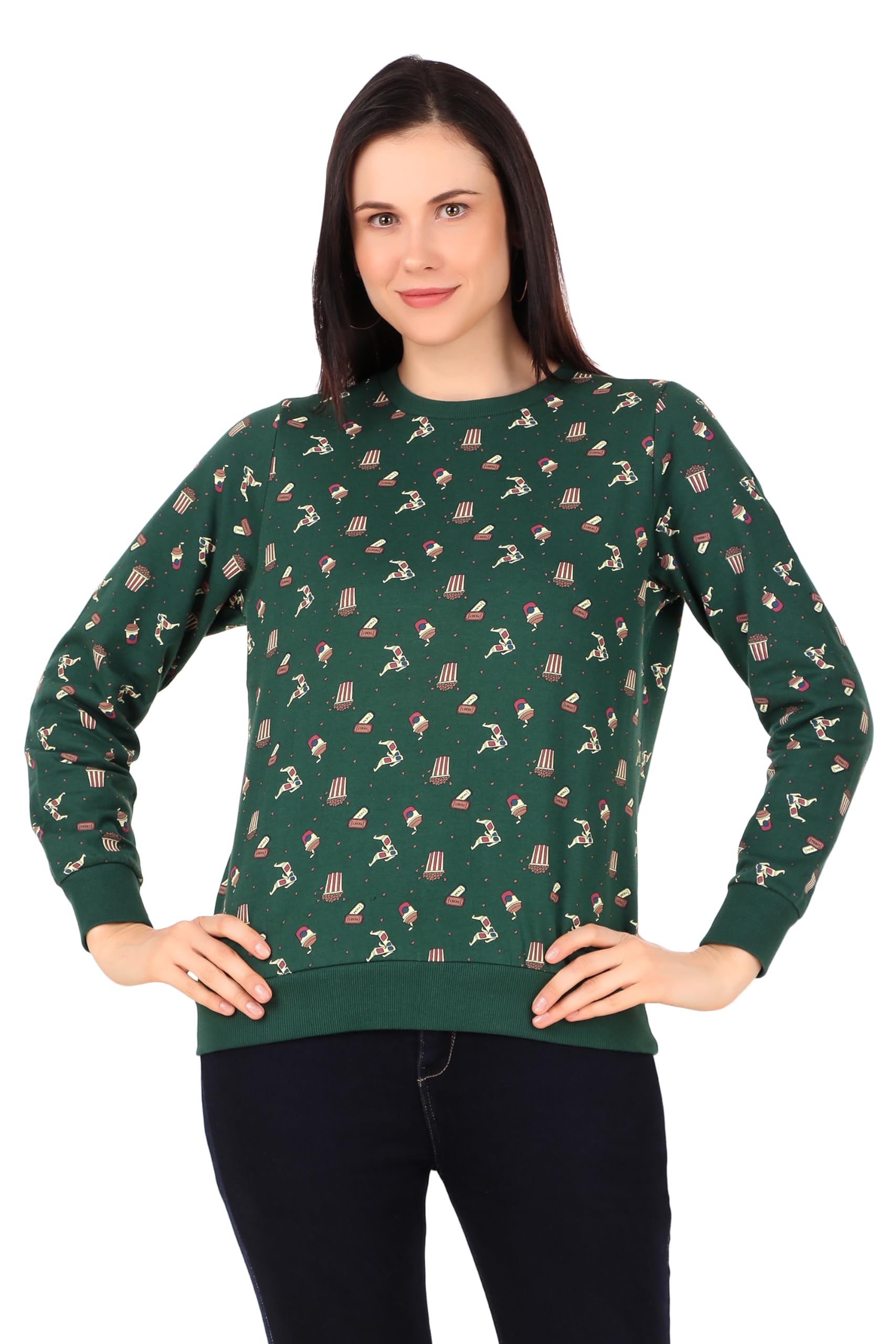stories.label Sweatshirt for Women in Regular Fit, Printed Long Sleeve Cotton Sweatshirts for Girls Includes Plus Sizes (Size S- 5XL)-picture-15