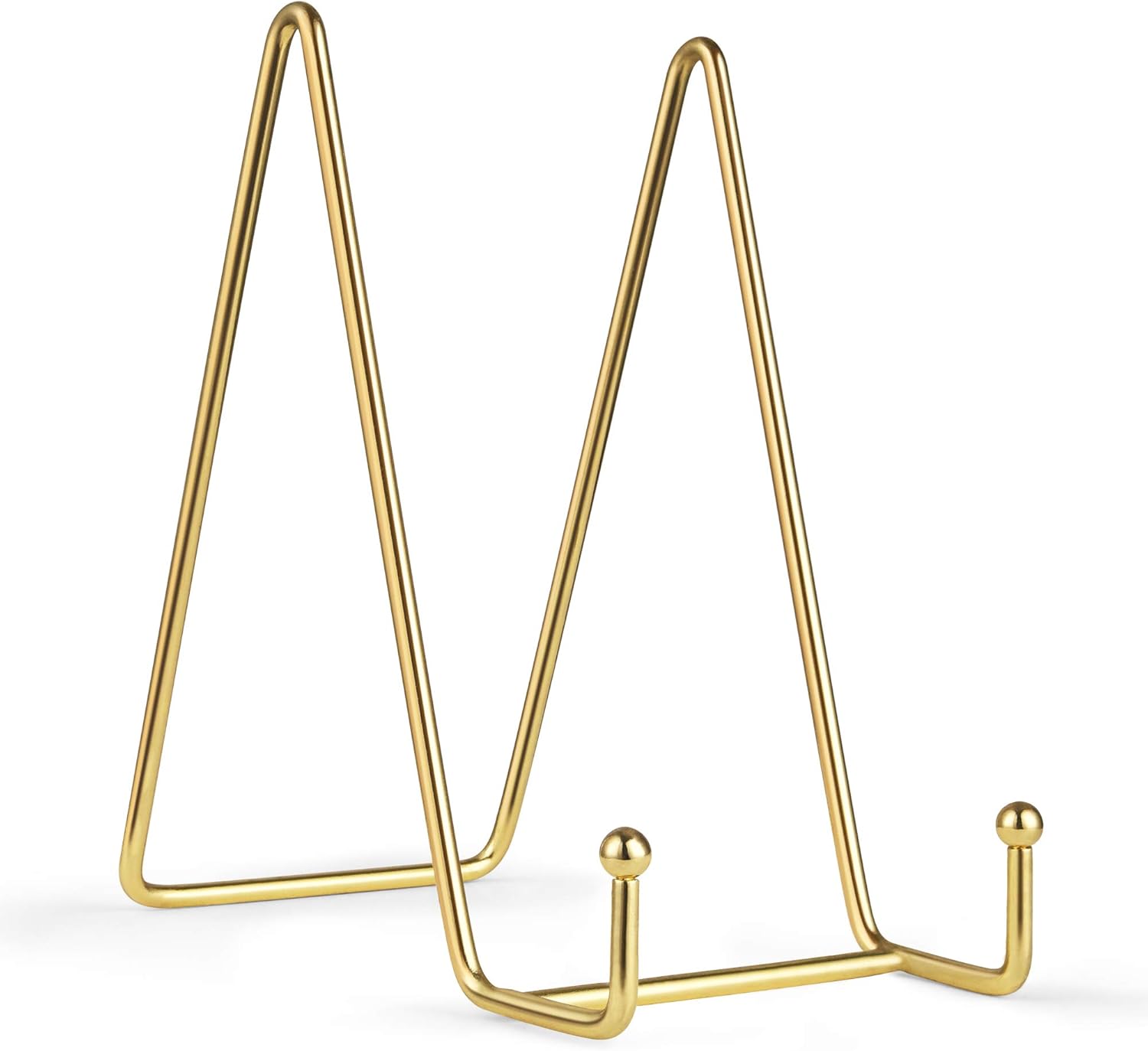 Mocoosy 2 Pack 6 Inch Plate Display Stands Gold Metal
