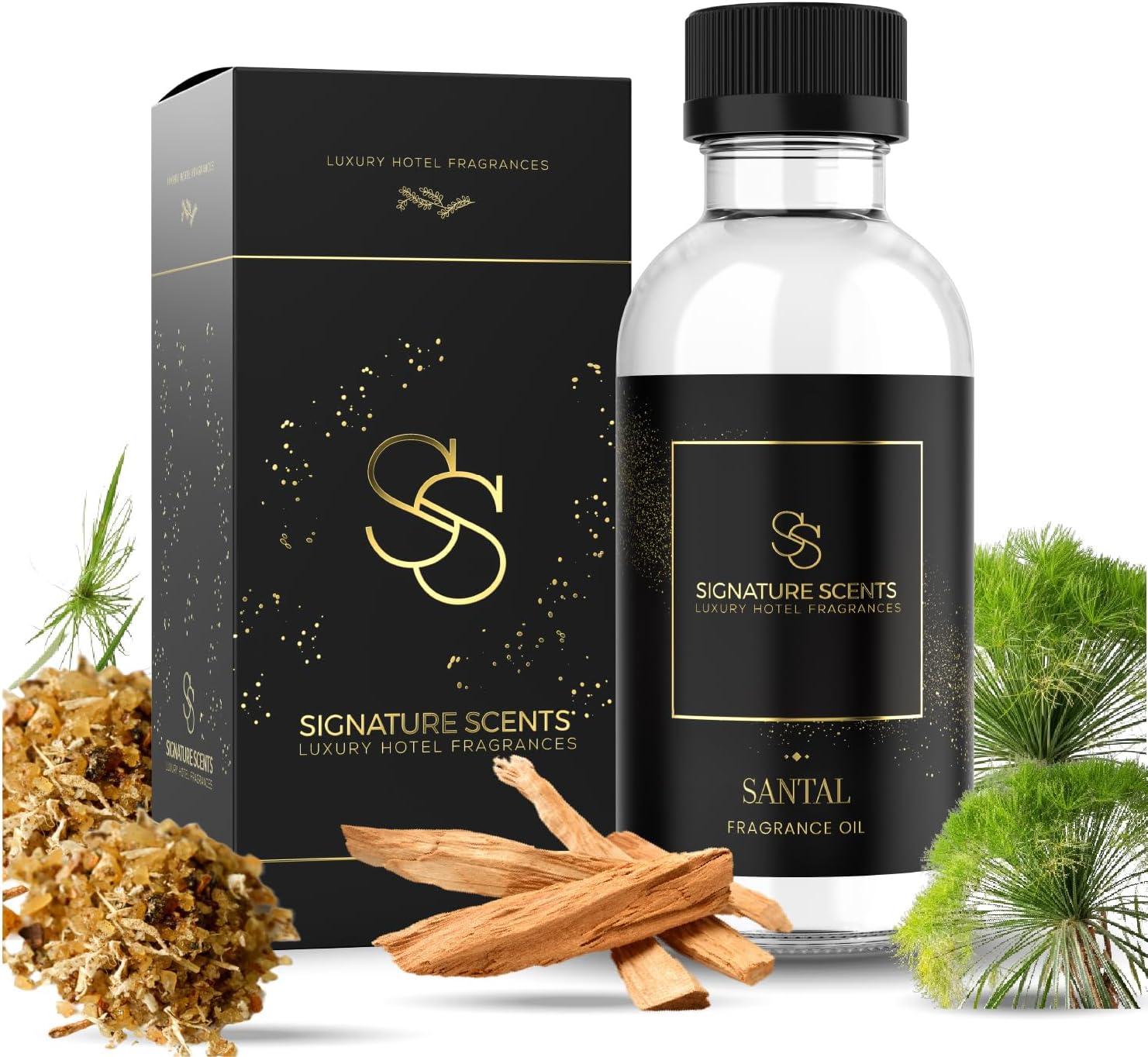 Luxury Hotel Diffuser Oil for Hotels and Homes – Aromatherapy Oils for use with an Essential Oil Diffuser at Home – Fragrance-Scent Diffuser Oil Blend (Santal) 4.05fl oz (120ml)