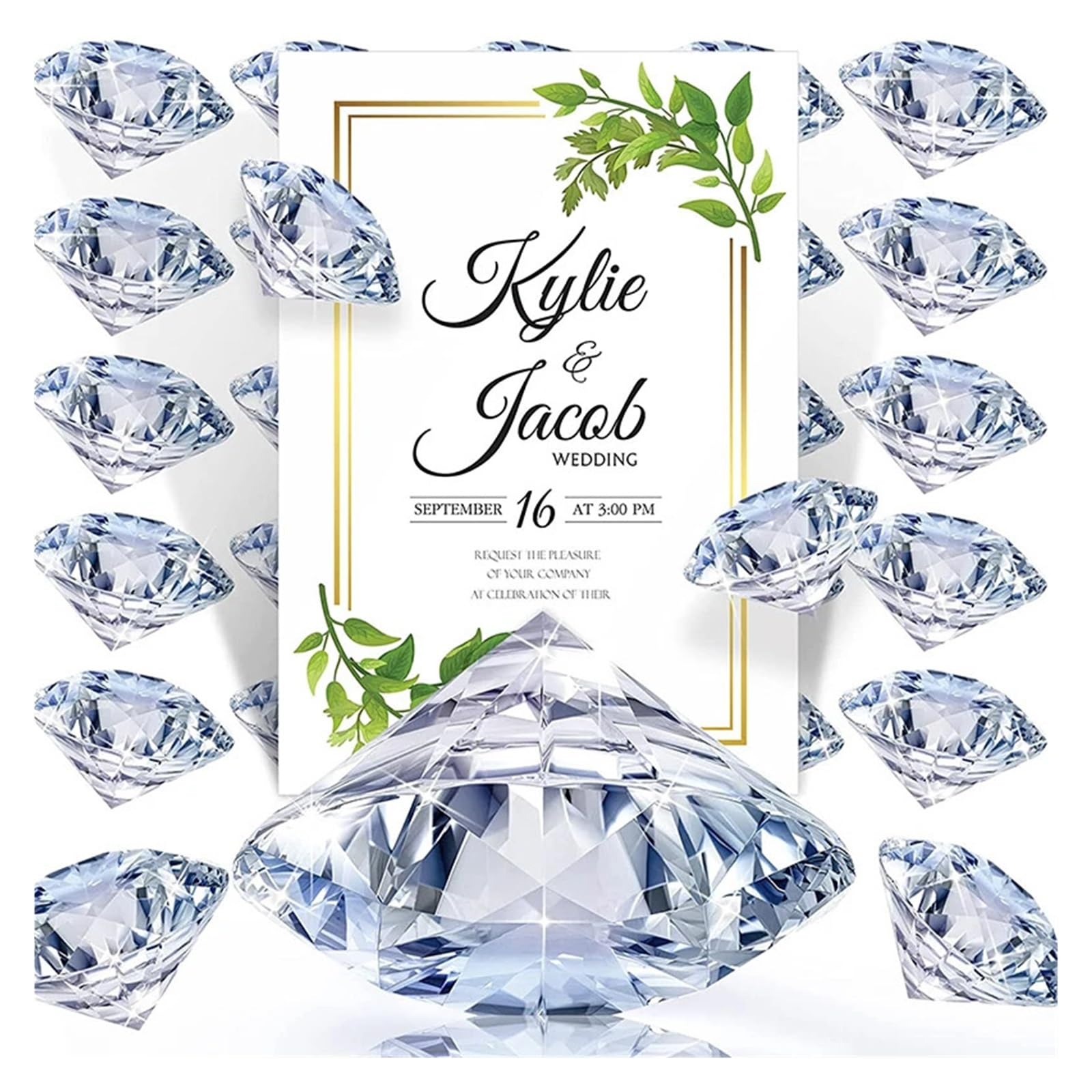 Gwyzax Table Number Holders 20pcs Diamond Place Number Card Holder Acrylic Table Name Card Stand Photo Clip for Wedding Anniversary Party Home Decoration