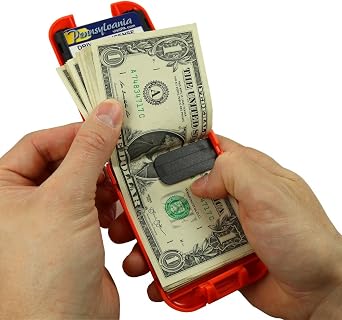 محفظة Flipside 4 حجب RFID للرجال مع مشبك نقود قابل للإزالة - نحيف وآمن ومقاوم للسحق