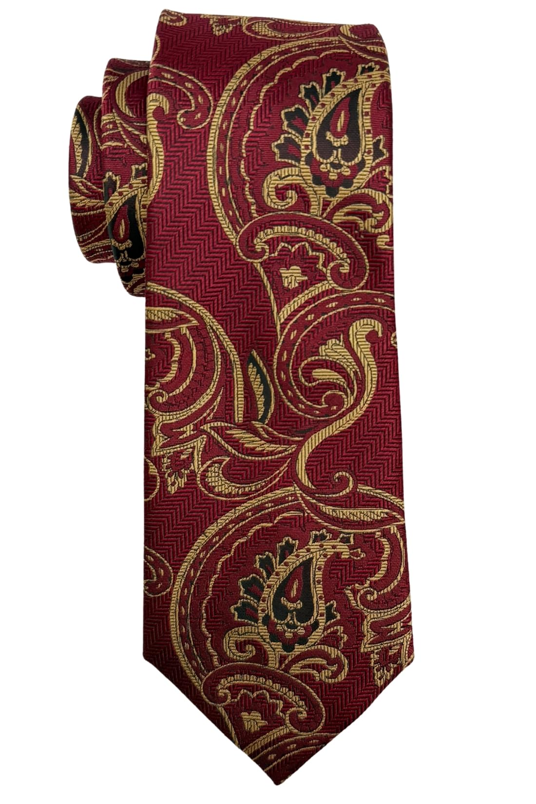 the tie hub Silk Necktie for Men Paisley Jacquard Design-picture-38
