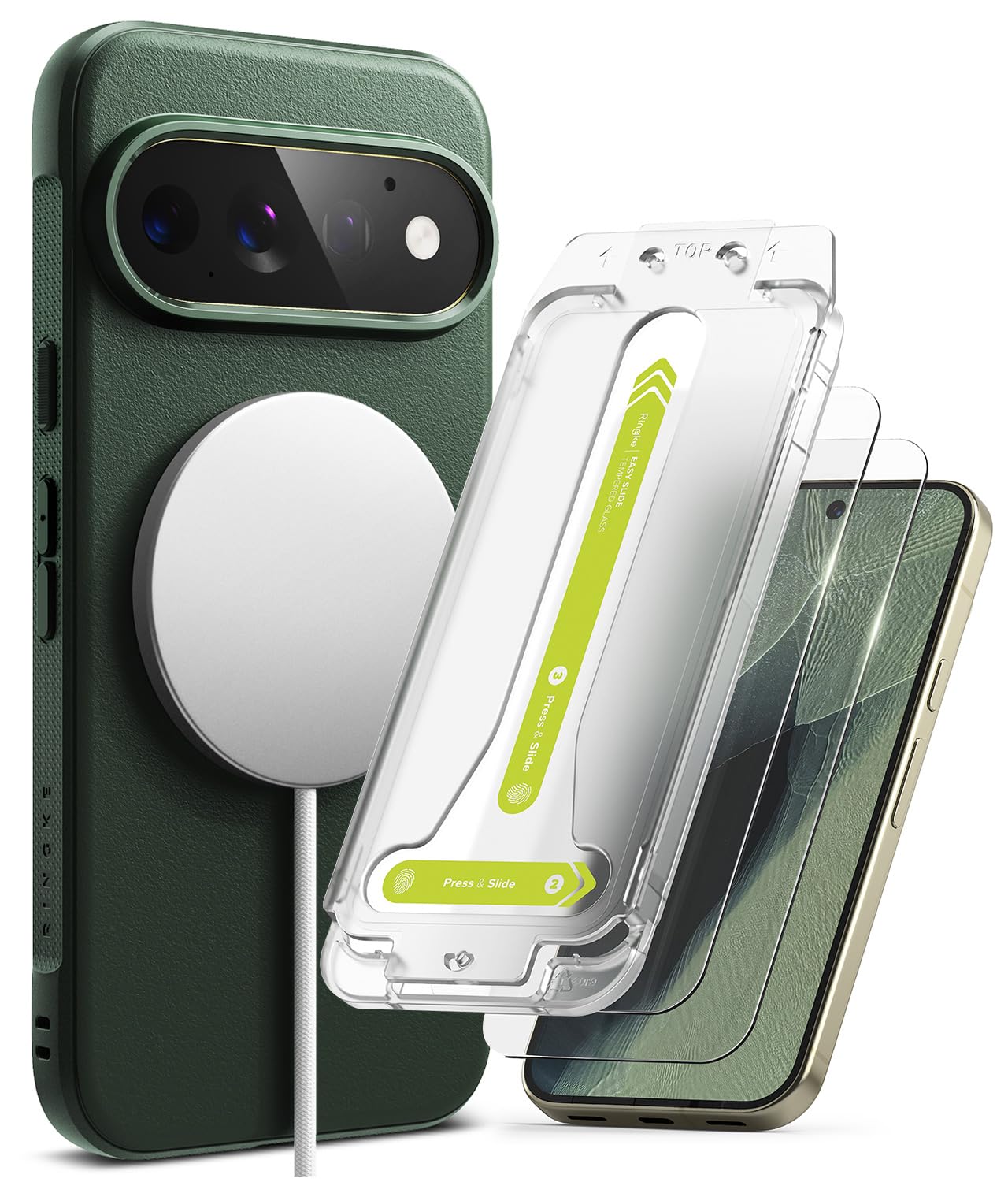 Ringke Funda y Protector Pantalla para Pixel 11 Pro [Onyx Magnetic]